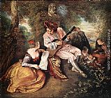Jean-Antoine Watteau La gamme d'amour painting